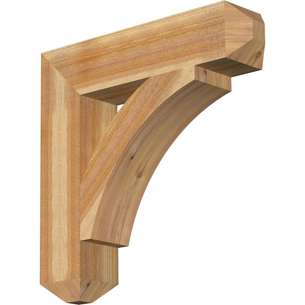 Ekena Millwork Thorton Craftsman Rough Sawn Bracket, Western Red Cedar, 6"W x 28"D x 28"H BKT06X28X28THR04RWR - main